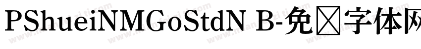 PShueiNMGoStdN B字体转换